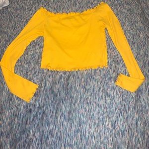 yellow crop top